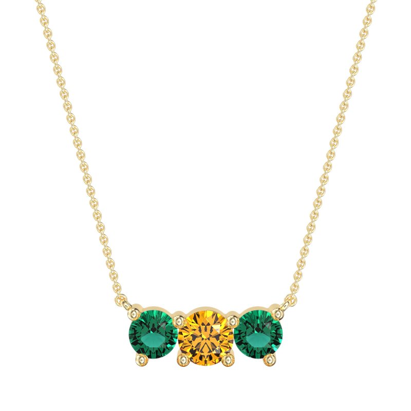 Three-stone Classic Necklace