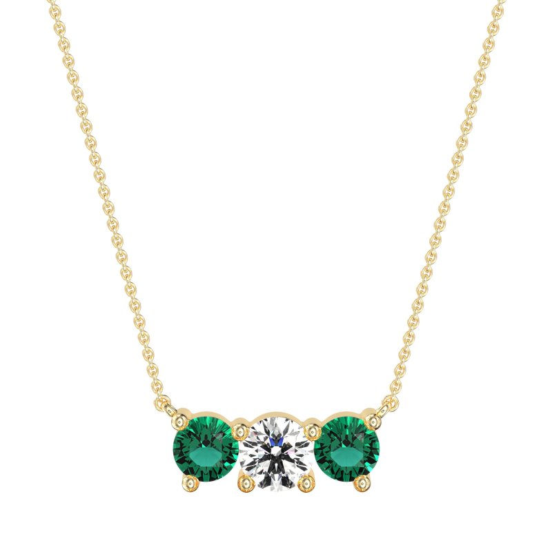 Three-stone Classic Necklace