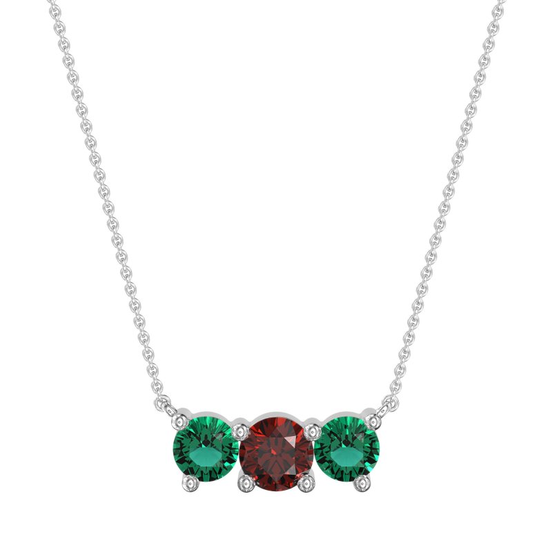 Three-stone Classic Necklace