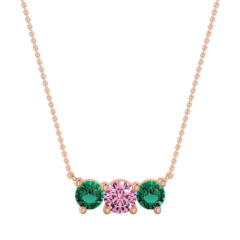 Three-stone Classic Necklace