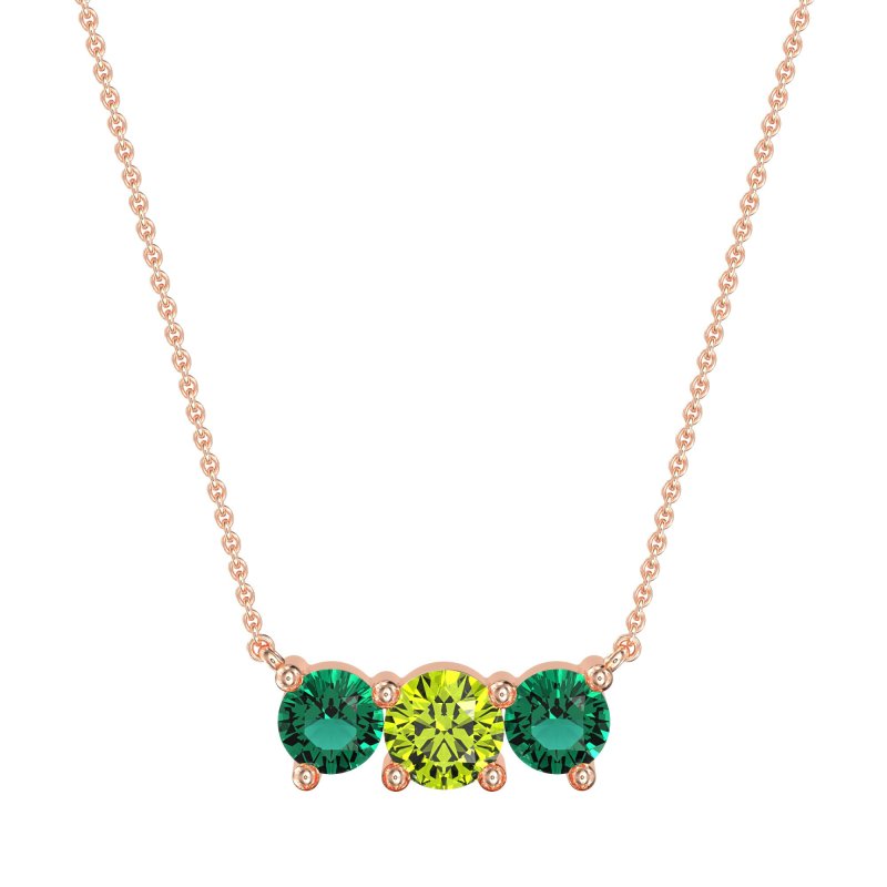Three-stone Classic Necklace