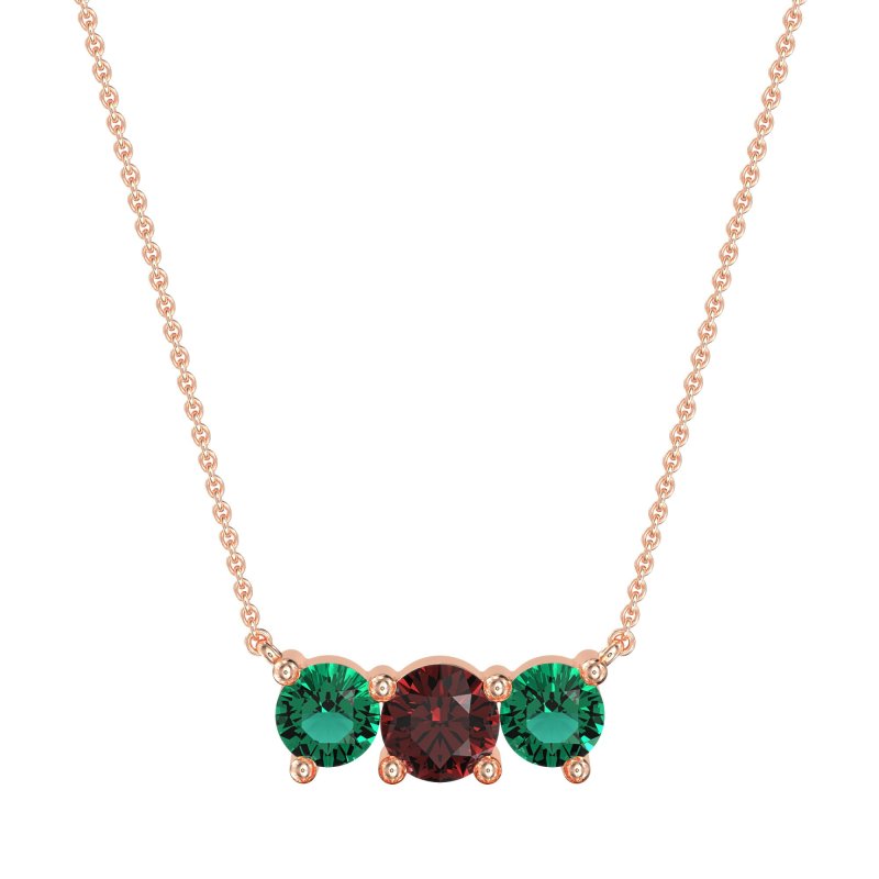Three-stone Classic Necklace