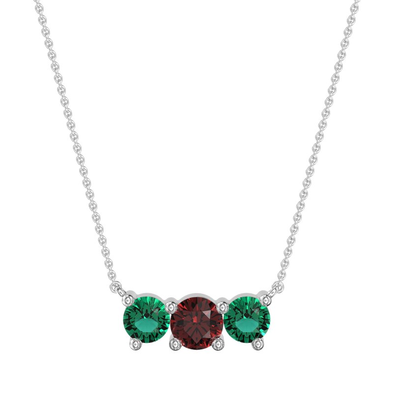 Three-stone Classic Necklace