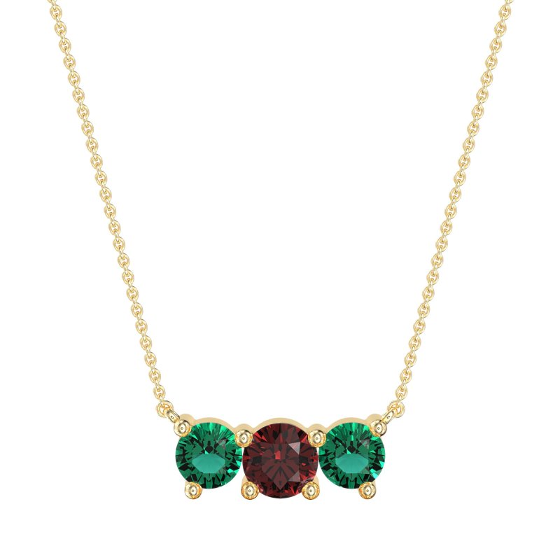 Three-stone Classic Necklace