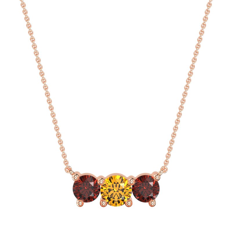 Three-stone Classic Necklace