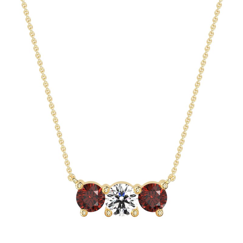Three-stone Classic Necklace