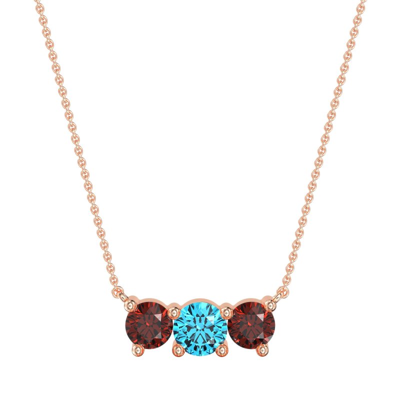 Three-stone Classic Necklace