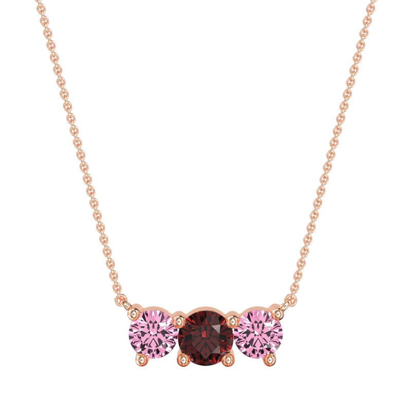 Three-stone Classic Necklace