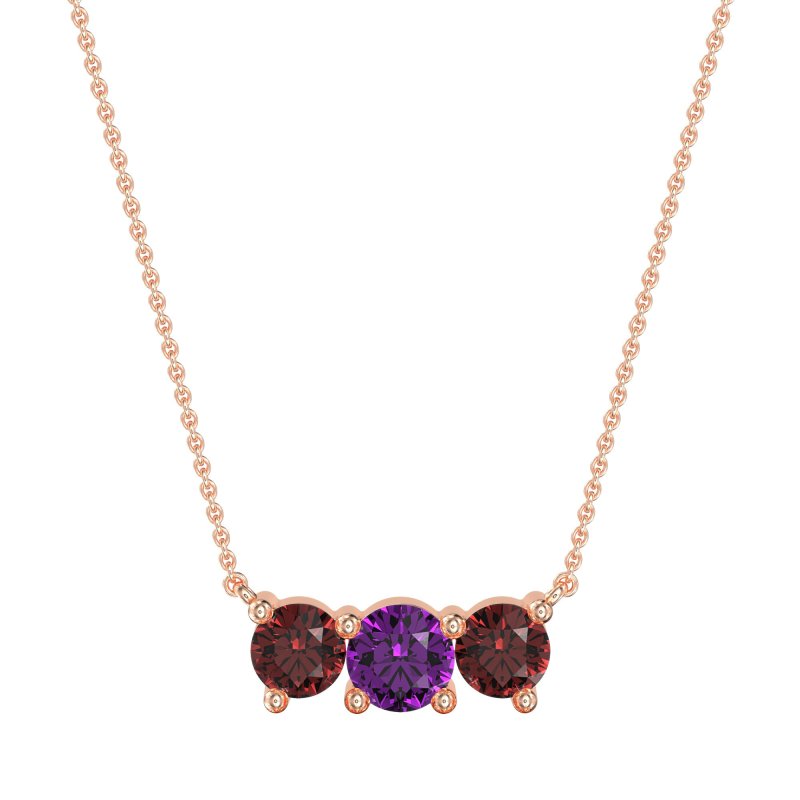 Three-stone Classic Necklace