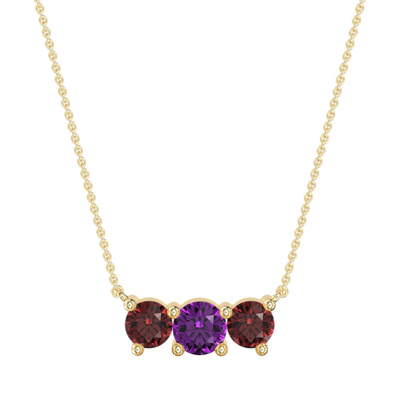 Three-stone Classic Necklace
