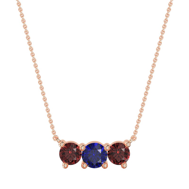 Three-stone Classic Necklace