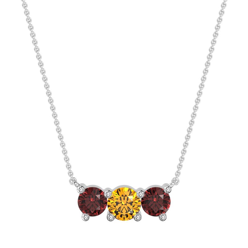 Three-stone Classic Necklace