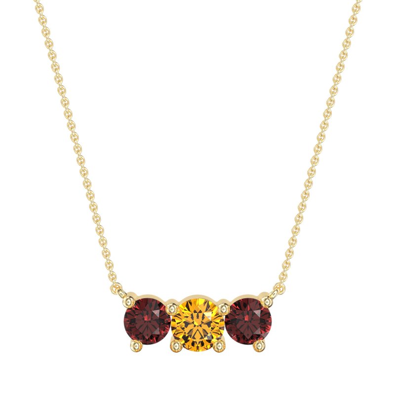 Three-stone Classic Necklace