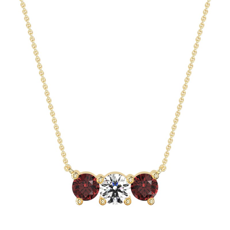 Three-stone Classic Necklace