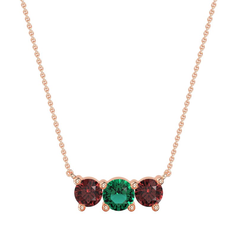 Three-stone Classic Necklace