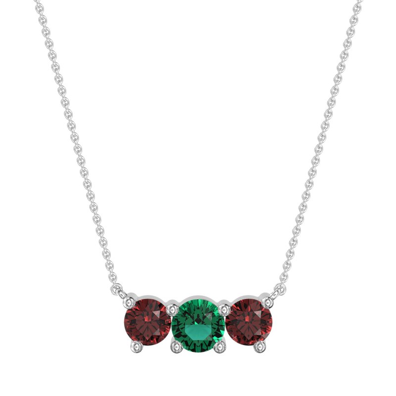 Three-stone Classic Necklace