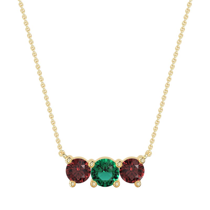Three-stone Classic Necklace