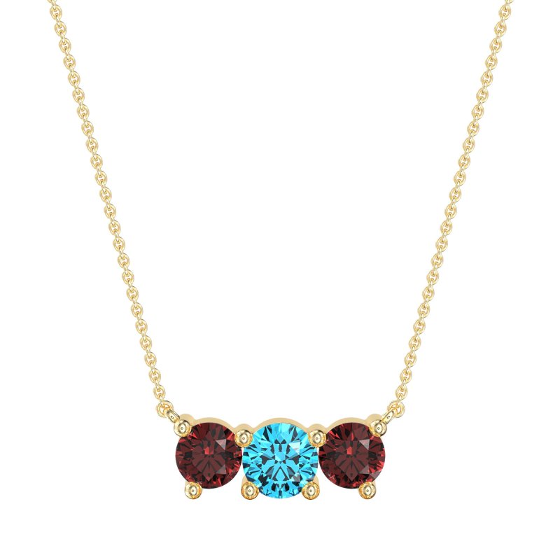 Three-stone Classic Necklace