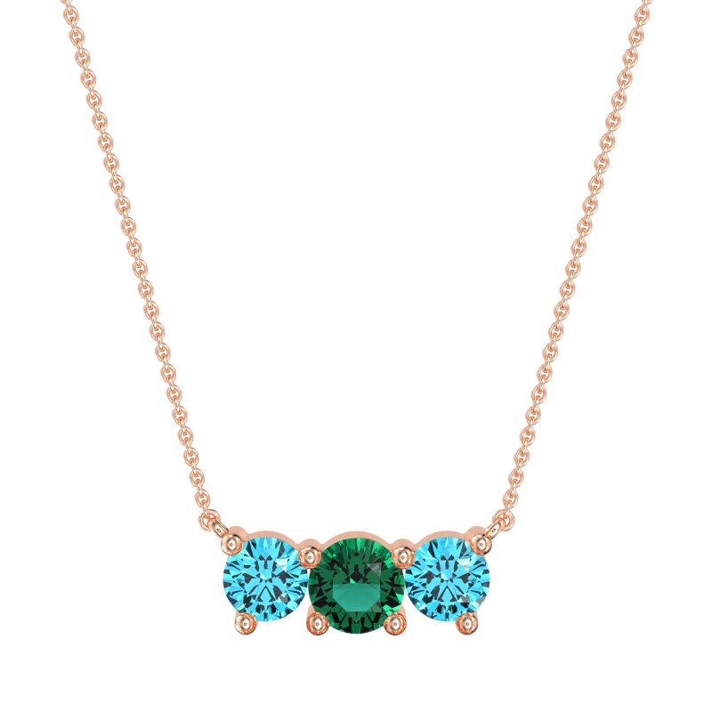 Three-stone Classic Necklace