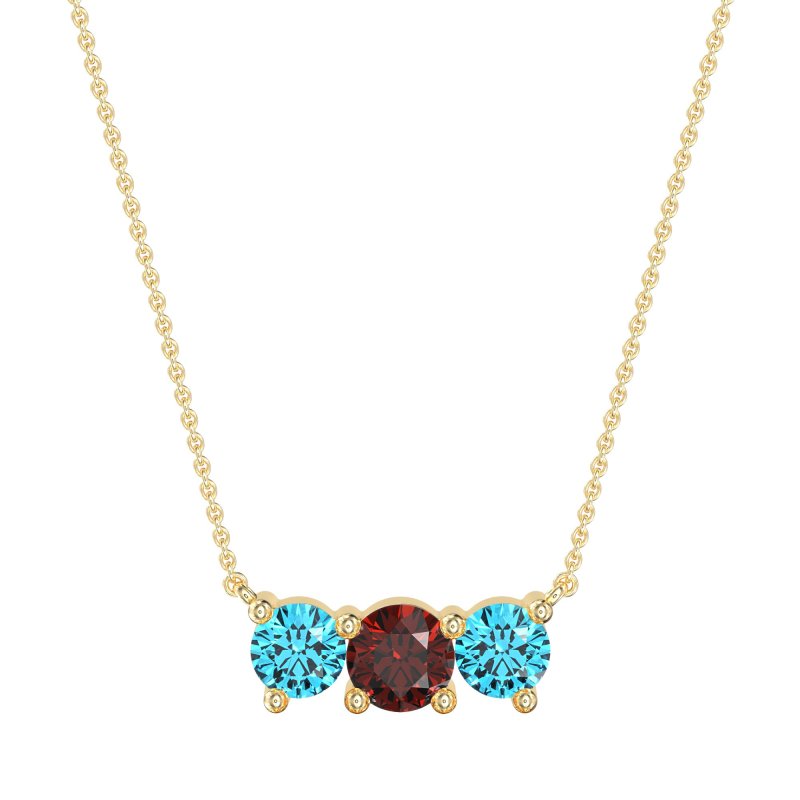 Three-stone Classic Necklace