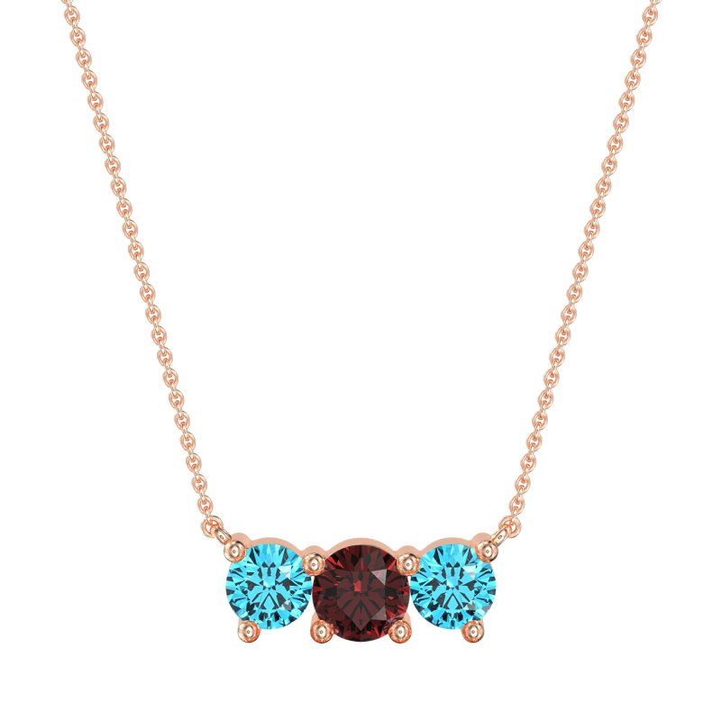 Three-stone Classic Necklace