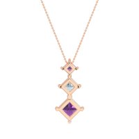 Graduated Square Necklace