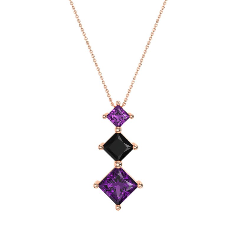 Graduated Square Necklace