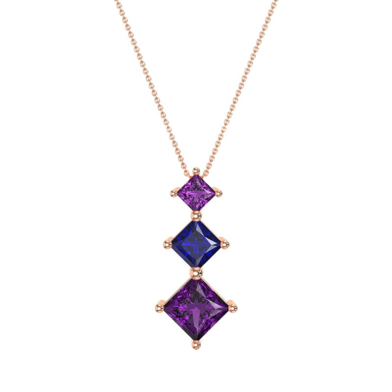 Graduated Square Necklace