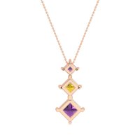 Graduated Square Necklace