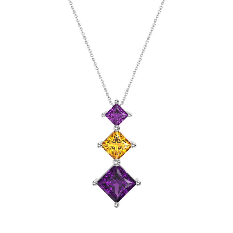 Graduated Square Necklace