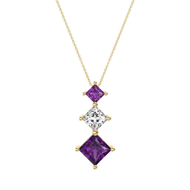 Graduated Square Necklace