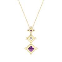 Graduated Square Necklace