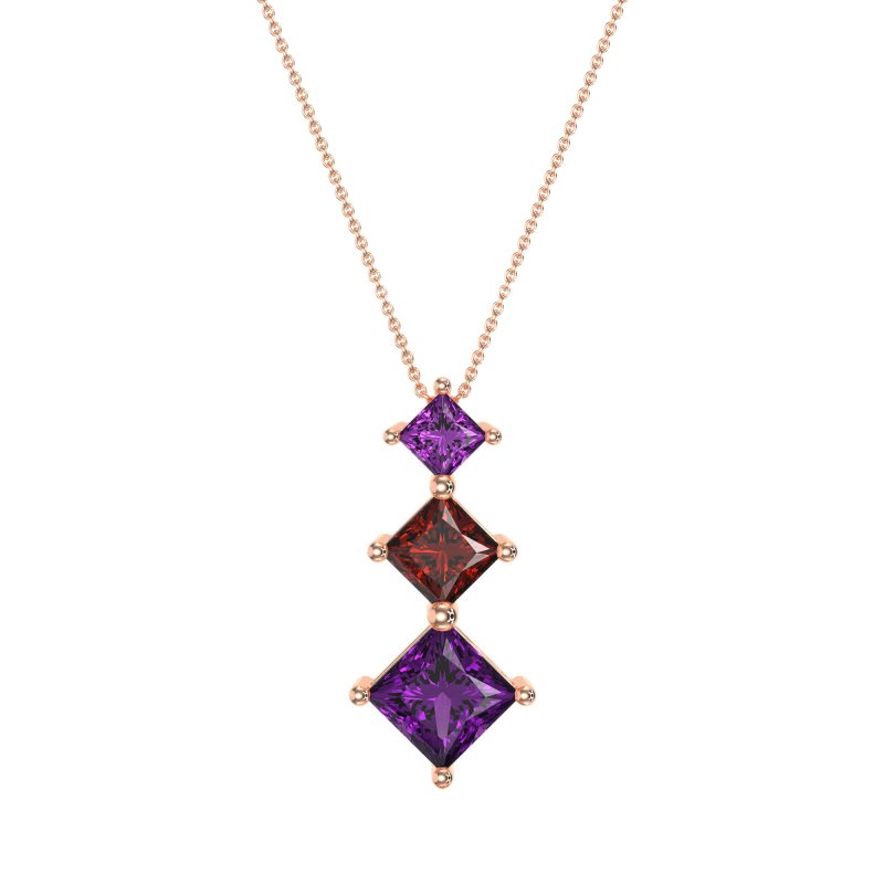 Graduated Square Necklace