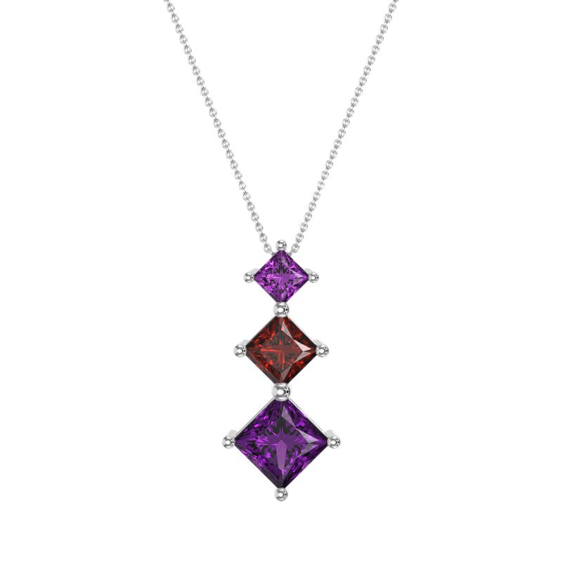 Graduated Square Necklace