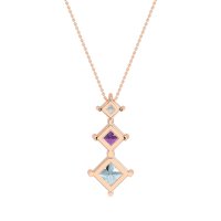 Graduated Square Necklace