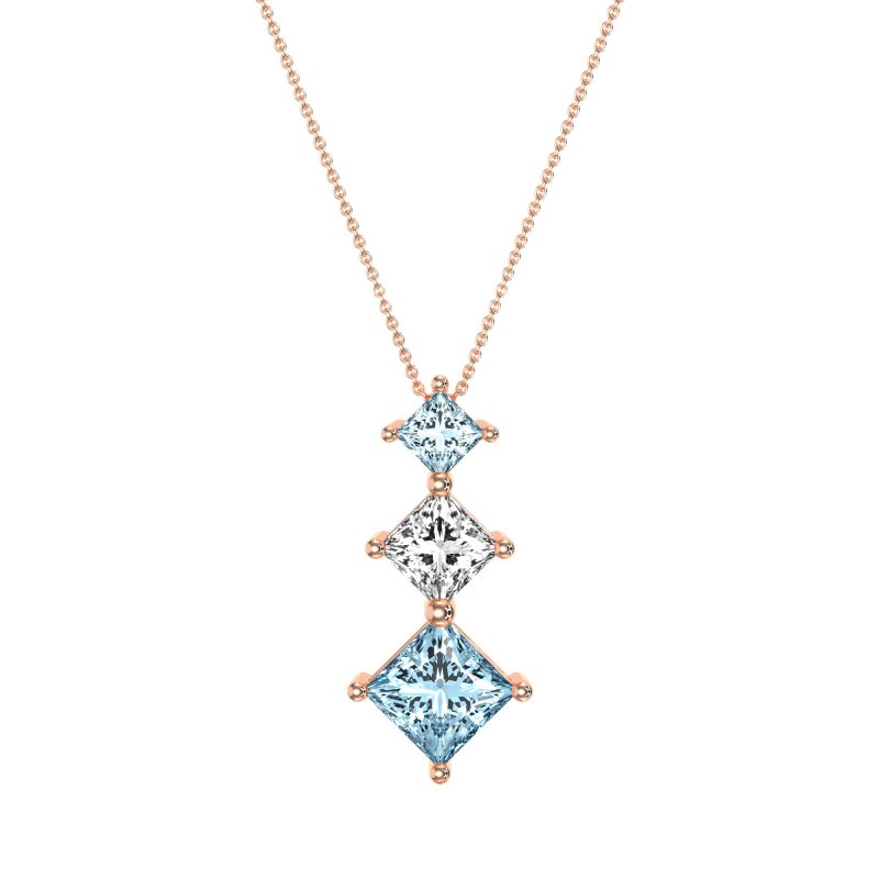 Graduated Square Necklace
