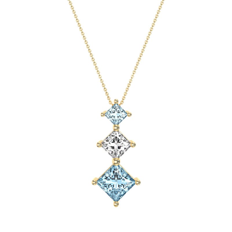 Graduated Square Necklace