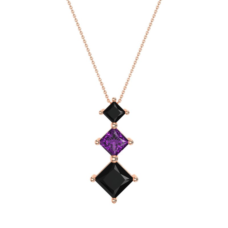 Graduated Square Necklace