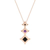 Graduated Square Necklace
