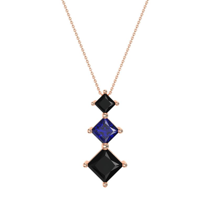 Graduated Square Necklace