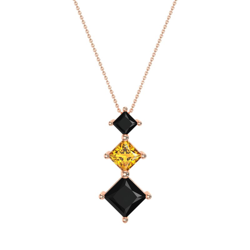 Graduated Square Necklace