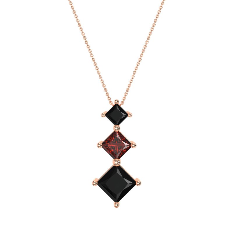 Graduated Square Necklace