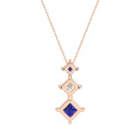 Graduated Square Necklace