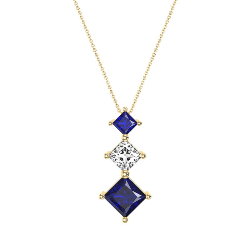 Graduated Square Necklace