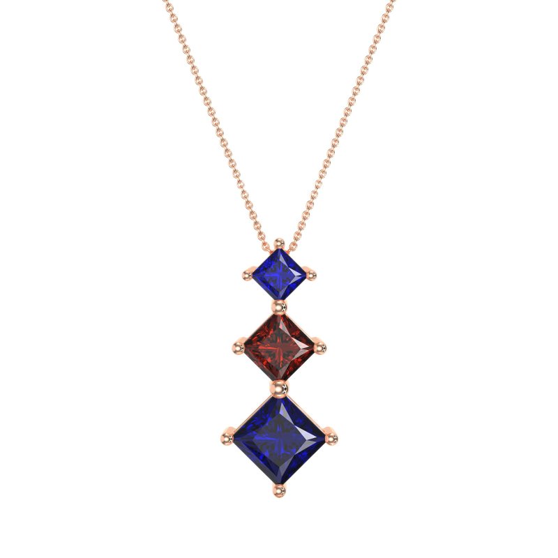 Graduated Square Necklace