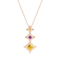 Graduated Square Necklace