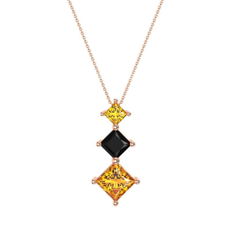Graduated Square Necklace