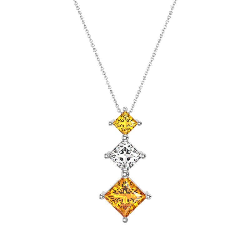 Graduated Square Necklace