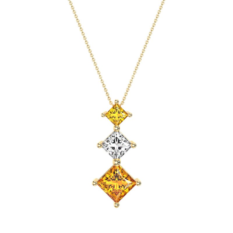 Graduated Square Necklace