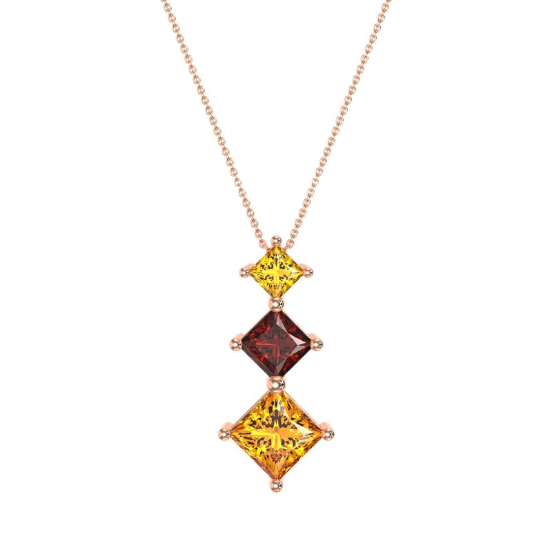 Graduated Square Necklace